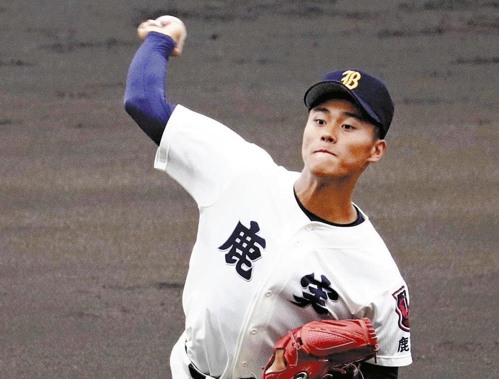 Kagoshima Minorus Pitcher Kenya Inoue begeisterte die Tribünen mit seinem Fastball.