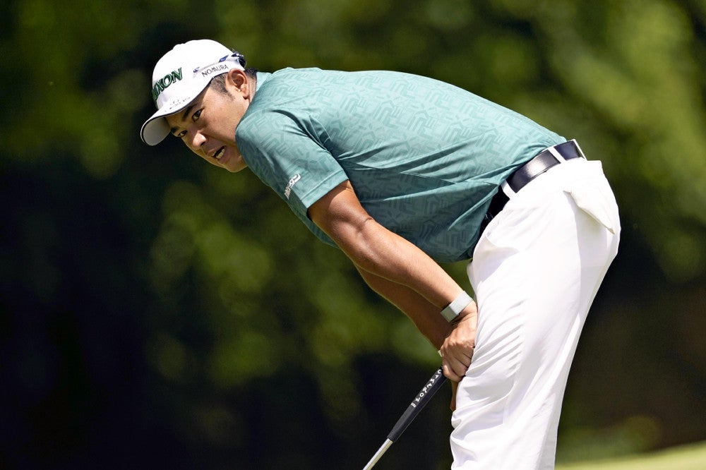 Matsuyama gelingt am dritten Loch in der dritten Runde der U.S. Professional Championship kein Birdie-Putt (18.) = AP