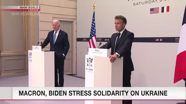 Macron und Biden bekräftigen Solidarität mit der Ukraine