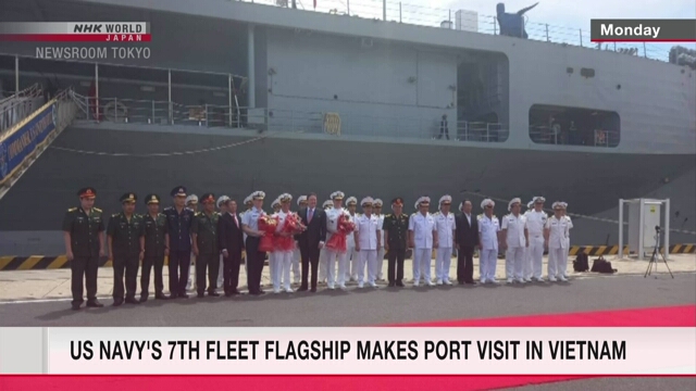 Flaggschiff der 7. Flotte der US-Marine besucht Hafen in Vietnam