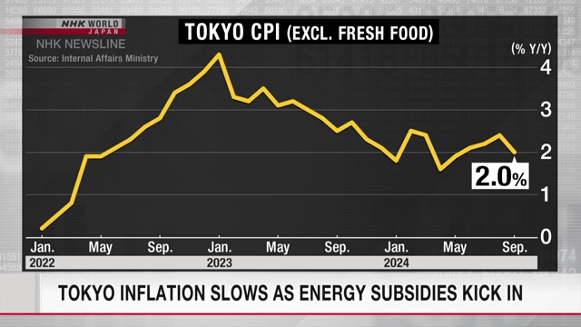 Die Inflation in Tokio verlangsamt sich, da Energiesubventionen in Kraft treten