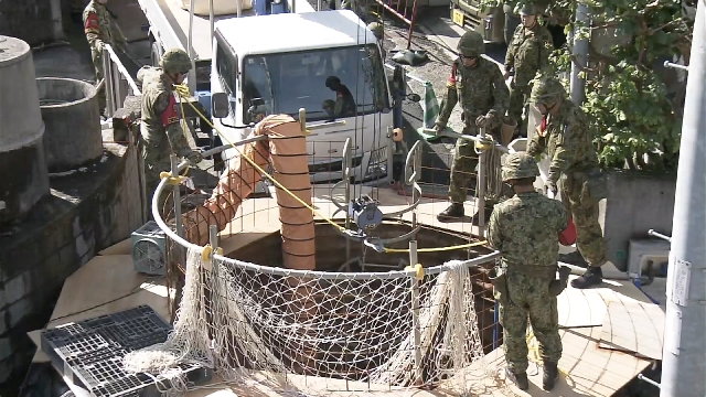 In Okinawa wurde eine große Evakuierung zur Beseitigung der nicht explodierten Granate aus dem Zweiten Weltkrieg angeordnet