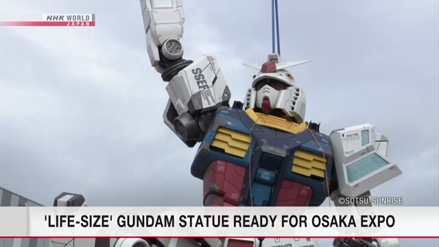 „Originalgroße“ Gundam-Statue am Osaka Expo-Gelände fertiggestellt