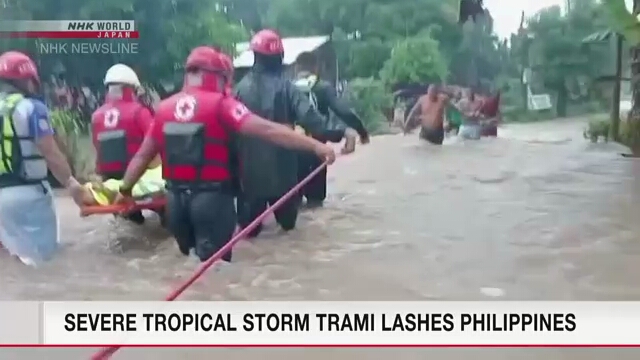 Der schwere Tropensturm Trami fordert auf den Philippinen über 20 Todesopfer