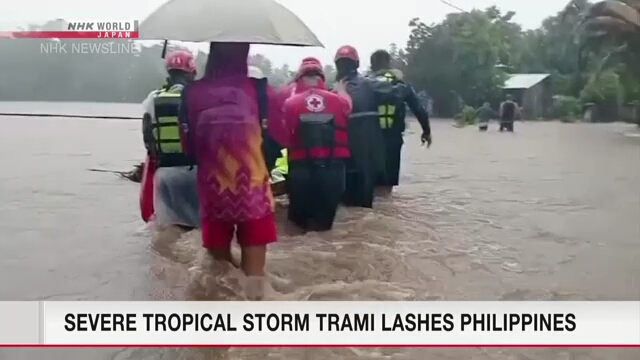 Bei dem schweren Tropensturm Trami sind auf den Philippinen 46 Menschen ums Leben gekommen, 20 werden vermisst