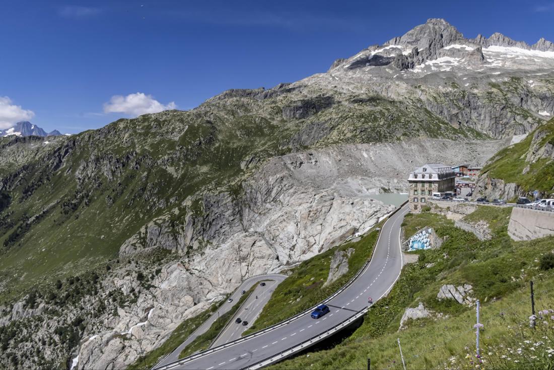 Das Hotel Belvédère am Furkapass.