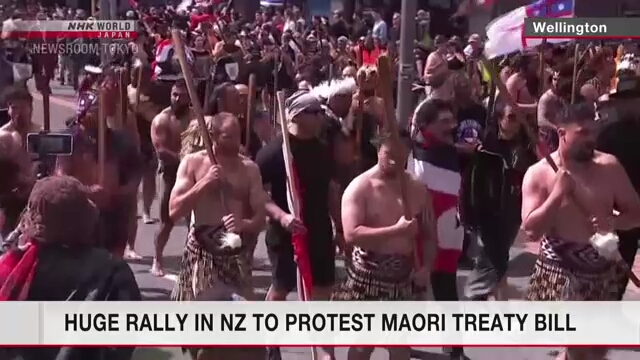 Riesige Kundgebung in Neuseeland, um gegen das Maori-Vertragsgesetz zu protestieren