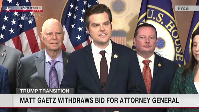 Matt Gaetz zieht Angebot als Generalstaatsanwalt für Trump zurück