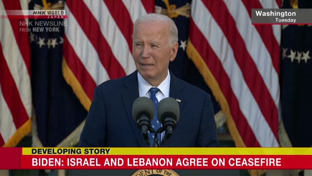 Biden: Israel und Libanon einigen sich auf Waffenstillstand