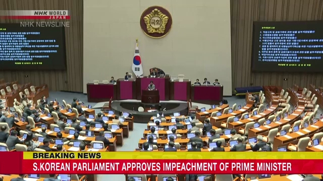 Das südkoreanische Parlament stimmt für die Amtsenthebung von Premierminister Han