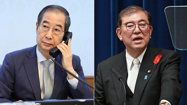 Der amtierende Präsident Han führt Telefongespräche mit dem japanischen Premierminister