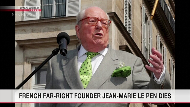 Der Gründer der rechtsextremen französischen Partei Jean-Marie Le Pen ist gestorben