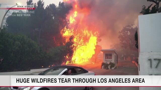 Riesige Waldbrände wüten in der Gegend von Los Angeles